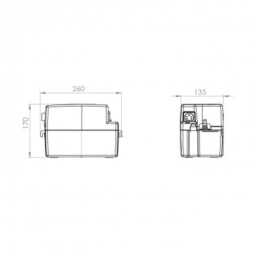 bomba condensados SANICONDENS Pro - dimensões
